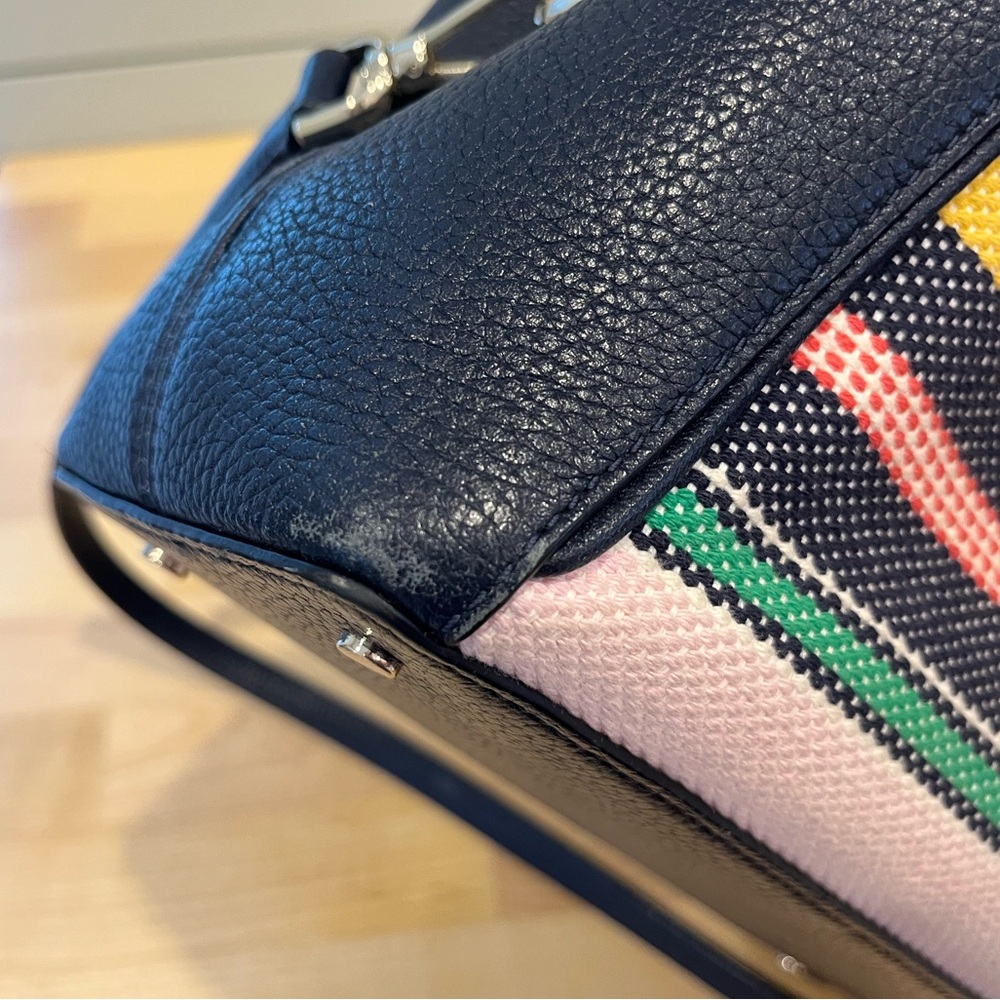 Navy Multi-Stripe Tote Bag - Women - Picture 7 of 12